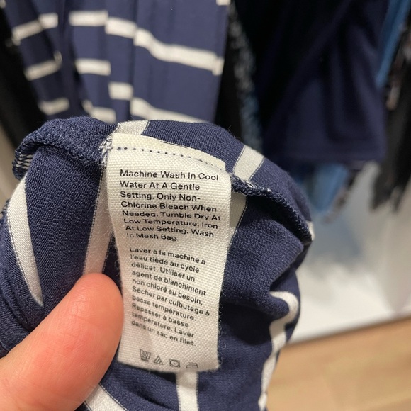 Hudson sleeveless striped dress with waist tie size M - Picture 4 of 6